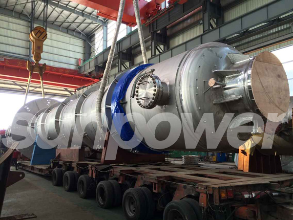压力容器公司承接的宁波；-热团结进料换热器及高通量管换热器等装备交付